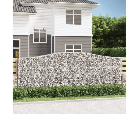 Coșuri gabion arcuite 10 buc, 400x50x140/160cm, fier galvanizat