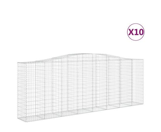 Coșuri gabion arcuite 10 buc, 400x50x140/160cm, fier galvanizat, 2 image