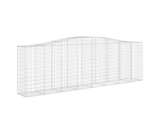 Coșuri gabion arcuite 2 buc, 400x50x120/140 cm, fier galvanizat, 3 image