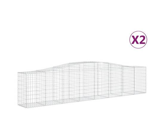 Coșuri gabion arcuite 2 buc, 400x50x80/100 cm, fier galvanizat, 2 image