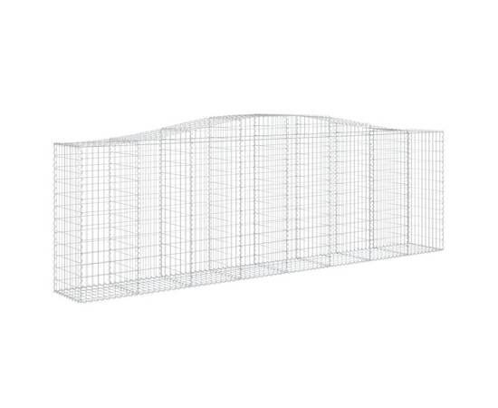 Coșuri gabion arcuite 4 buc, 400x50x120/140 cm, fier galvanizat, 3 image