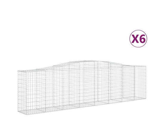 Coșuri gabion arcuite 6 buc, 400x50x100/120 cm fier galvanizat, 2 image