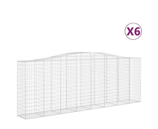 Coșuri gabion arcuite 6 buc, 400x50x140/160 cm, fier galvanizat, 2 image