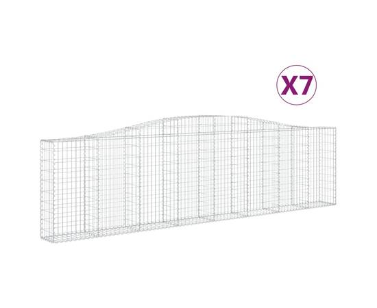 Coșuri gabion arcuite 7 buc, 400x30x100/120 cm fier galvanizat, 2 image