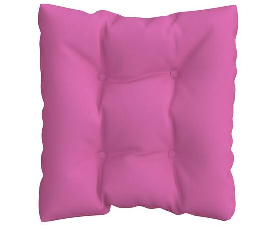 Pernă pentru canapea din paleți, roz, 60x60x12cm, textil, 2 image