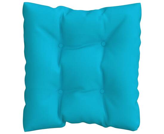 Pernă pentru canapea din paleți, turcoaz, 60x60x12cm, textil, 2 image