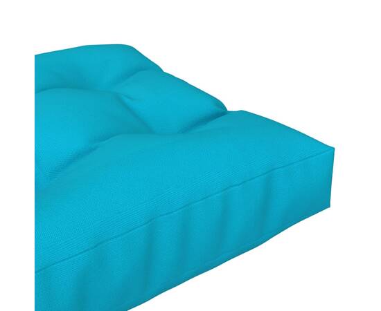 Pernă pentru canapea din paleți, turcoaz, 60x60x12cm, textil, 4 image