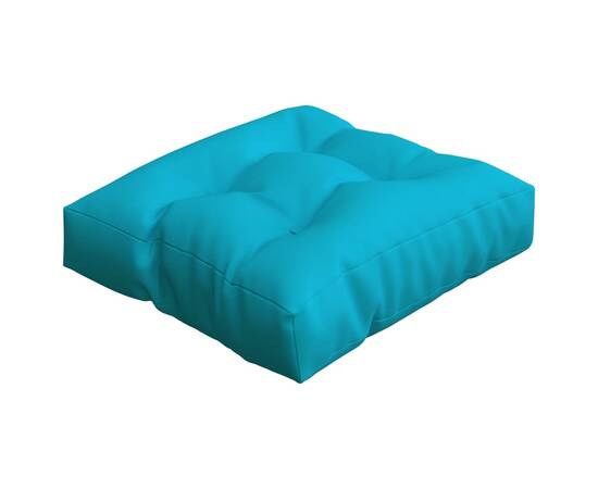 Pernă pentru canapea din paleți, turcoaz, 60x60x12cm, textil, 3 image