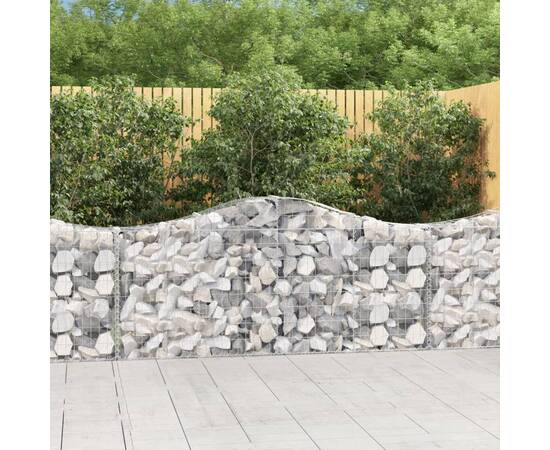 Coșuri gabion arcuite 10 buc, 200x30x80/100cm, fier galvanizat