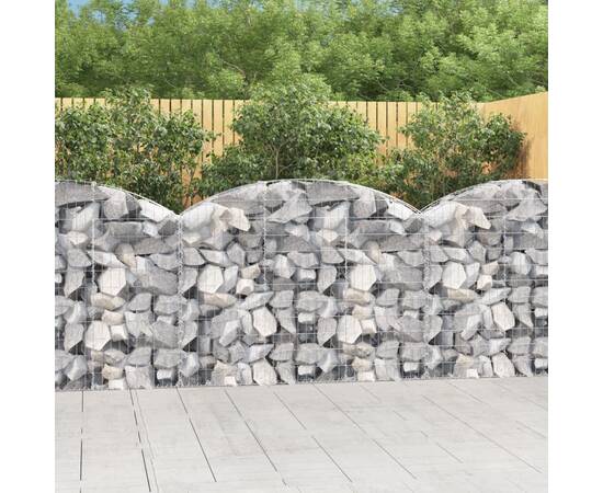 Coș gabion arcuit, 150x30x100/120 cm, fier galvanizat