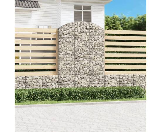 Coș gabion arcuit, 150x30x220/240 cm, fier galvanizat