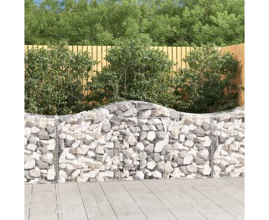 Coșuri gabion arcuite 10 buc, 200x50x80/100 cm, fier galvanizat