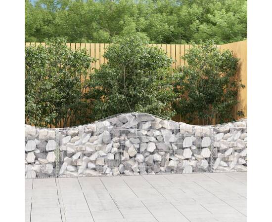 Coșuri gabion arcuite 11 buc, 200x30x60/80 cm, fier galvanizat