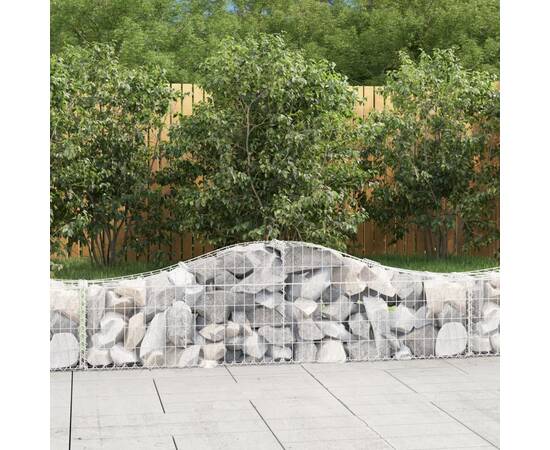 Coșuri gabion arcuite 2 buc, 200x30x40/60 cm, fier galvanizat