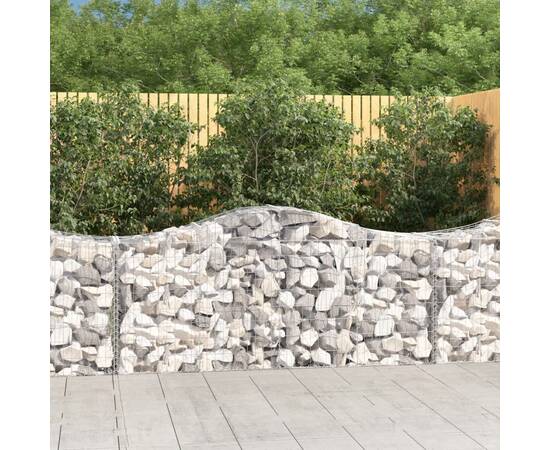 Coșuri gabion arcuite 25 buc, 200x50x80/100 cm, fier galvanizat