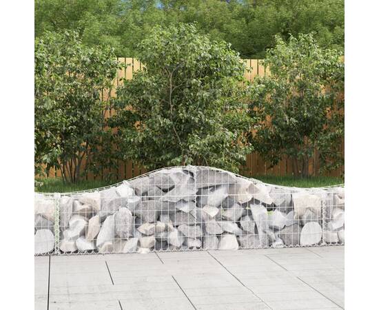 Coșuri gabion arcuite 5 buc, 200x30x40/60 cm, fier galvanizat