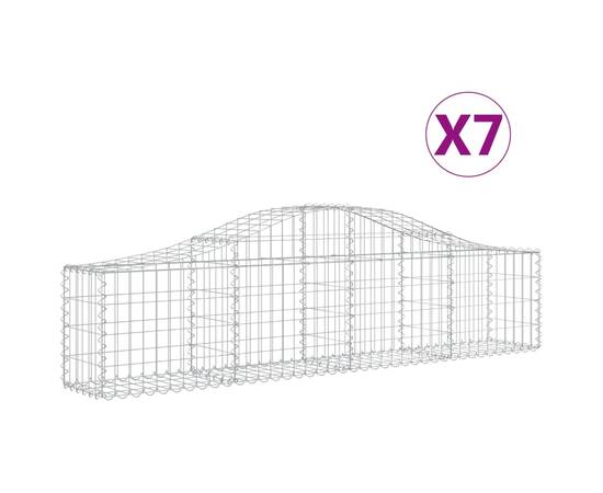 Coșuri gabion arcuite 7 buc, 200x30x40/60 cm, fier galvanizat, 2 image