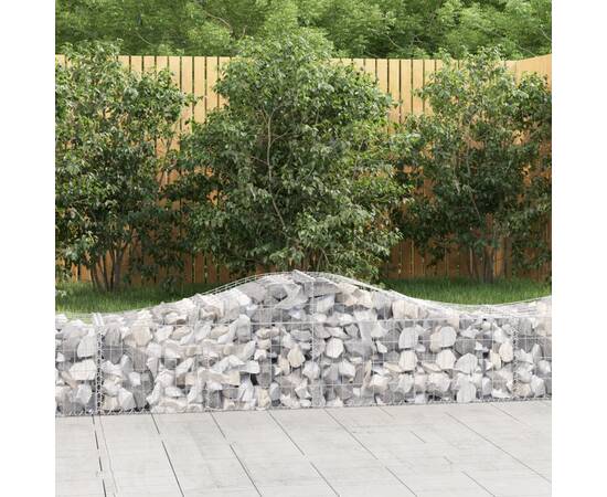 Coșuri gabion arcuite 10 buc, 200x50x40/60 cm, fier galvanizat