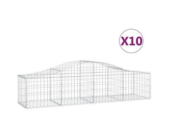 Coșuri gabion arcuite 10 buc, 200x50x40/60 cm, fier galvanizat, 2 image