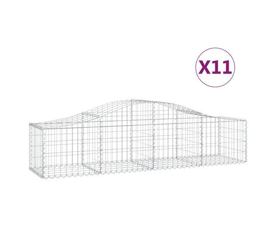 Coșuri gabion arcuite 11 buc, 200x50x40/60 cm, fier galvanizat, 2 image