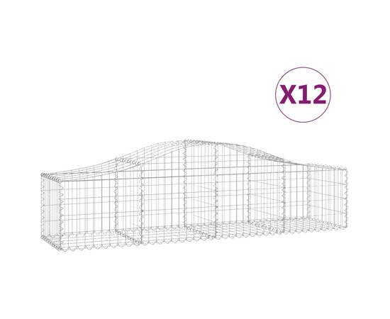 Coșuri gabion arcuite 12 buc, 200x50x40/60 cm, fier galvanizat, 2 image