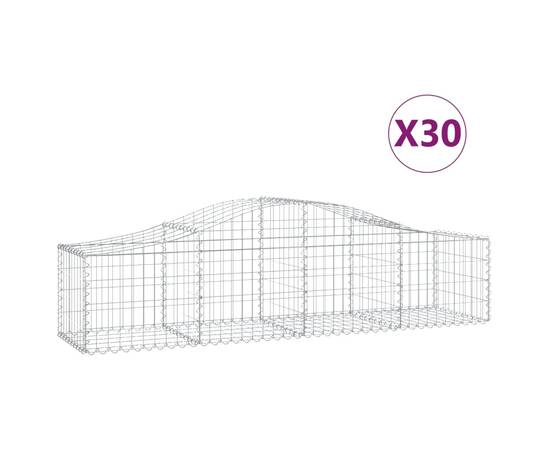 Coșuri gabion arcuite 30 buc, 200x50x40/60 cm, fier galvanizat, 2 image