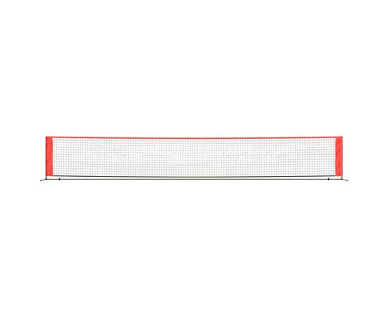 Plasă de tenis, negru și roșu, 600x100x87 cm, poliester, 3 image