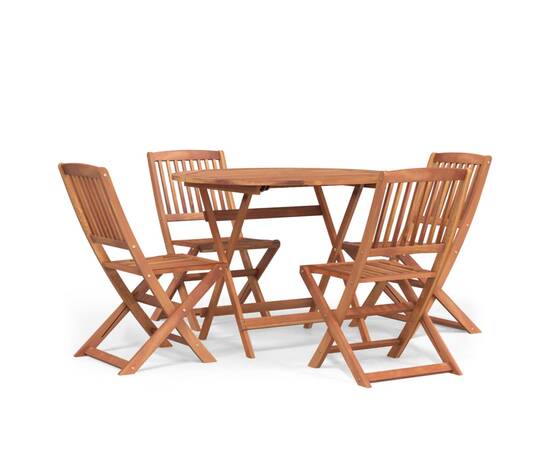 Set mobilier de grădină, 5 piese, lemn masiv de acacia, 2 image