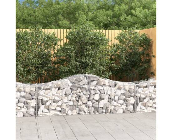 Coșuri gabion arcuite 5 buc, 200x50x60/80 cm, fier galvanizat