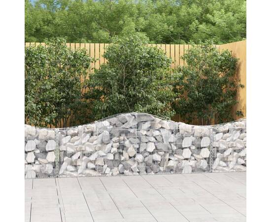 Coșuri gabion arcuite 18 buc, 200x30x60/80 cm, fier galvanizat