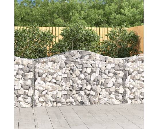 Coșuri gabion arcuite 14 buc, 200x50x100/120cm, fier galvanizat