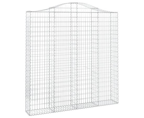 Coșuri gabion arcuite 2 buc. 200x30x200/220 cm fier galvanizat, 3 image