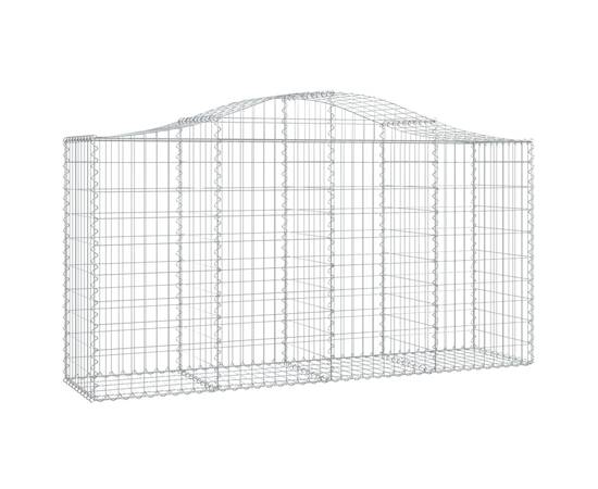 Coșuri gabion arcuite 2 buc, 200x50x100/120 cm fier galvanizat, 3 image