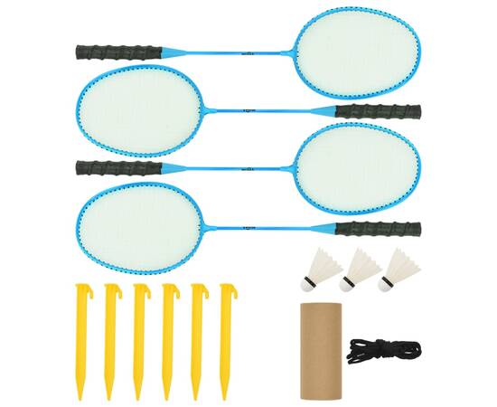 Plasă de badminton, galben și negru, 600x155 cm, țesătură pe, 6 image