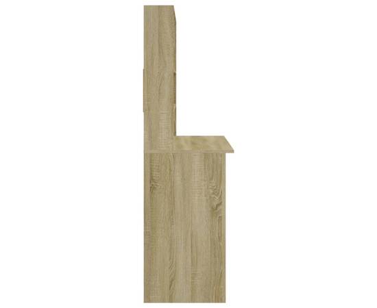 Birou cu rafturi, stejar sonoma, 102x45x148 cm, lemn compozit, 6 image