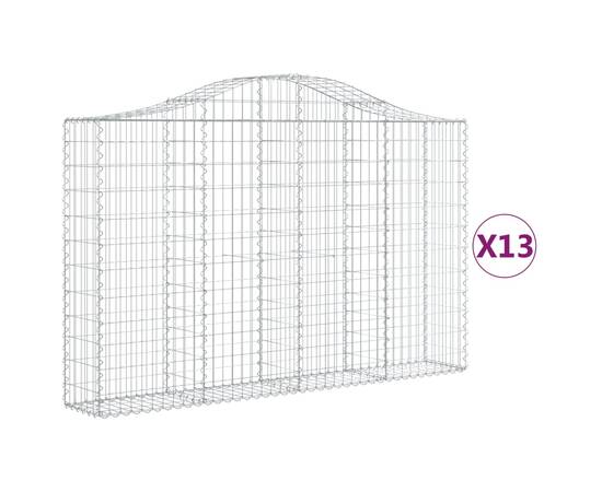 Coșuri gabion arcuite 13 buc, 200x30x120/140cm, fier galvanizat, 2 image