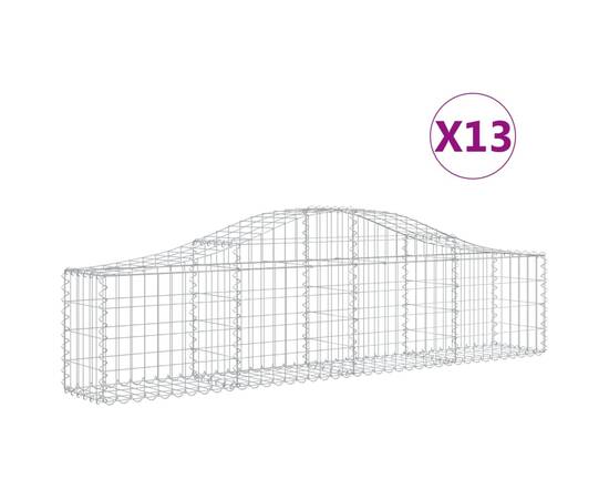 Coșuri gabion arcuite 13 buc, 200x30x40/60 cm, fier galvanizat, 2 image