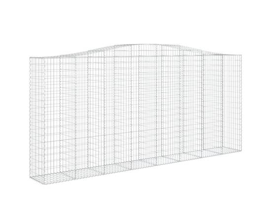 Coșuri gabion arcuite 2 buc, 400x50x180/200 cm, fier galvanizat, 3 image