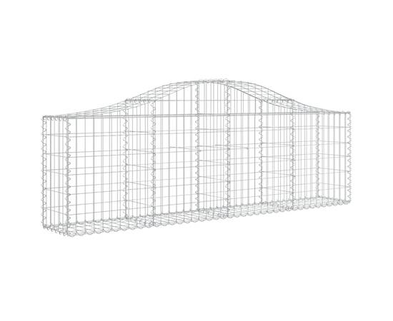 Coșuri gabion arcuite 3 buc, 200x30x60/80 cm, fier galvanizat, 3 image