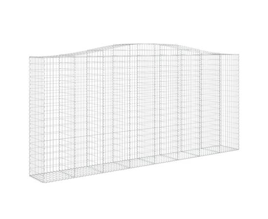 Coșuri gabion arcuite 3 buc, 400x50x180/200 cm, fier galvanizat, 3 image