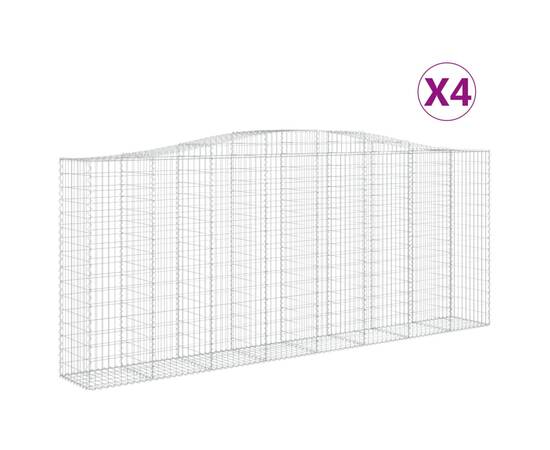 Coșuri gabion arcuite 4 buc. 400x50x160/180 cm, fier galvanizat, 2 image