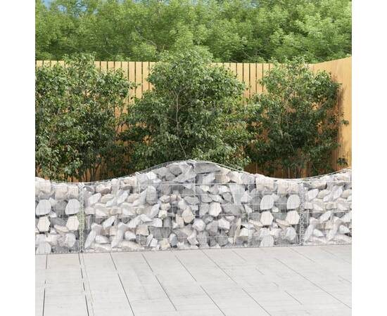 Coșuri gabion arcuite 6 buc, 200x30x60/80 cm, fier galvanizat