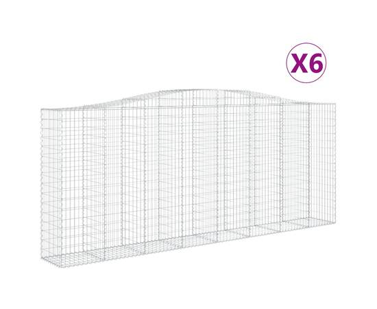 Coșuri gabion arcuite 6 buc. 400x50x160/180 cm, fier galvanizat, 2 image