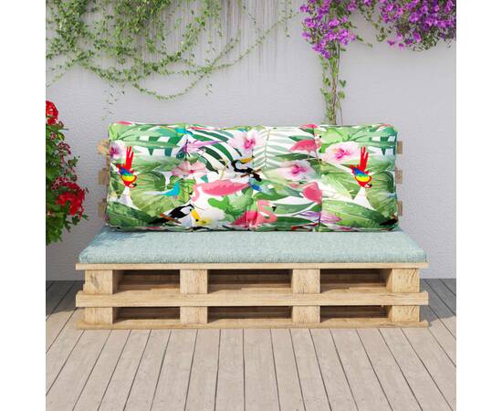 Pernă canapea din paleți, multicolor, 120x40x12 cm, textil, 3 image