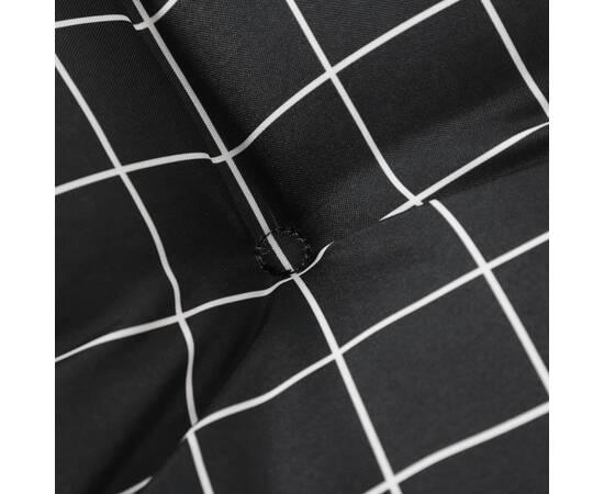 Pernă canapea din paleți, pătrățele, negru 120x40x12cm , textil, 5 image