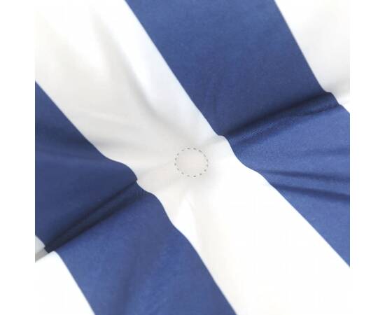 Perne canapea paleți, 2 buc, țesătură cu dungi albastre și albe, 6 image