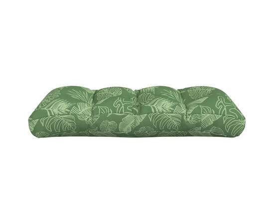 Perne de canapea paleți, 2 buc., țesătură cu model de frunze, 4 image