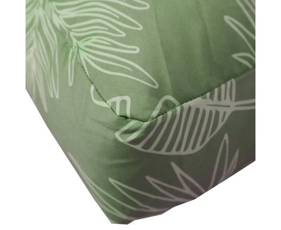 Perne de canapea paleți, 2 buc., țesătură cu model de frunze, 7 image