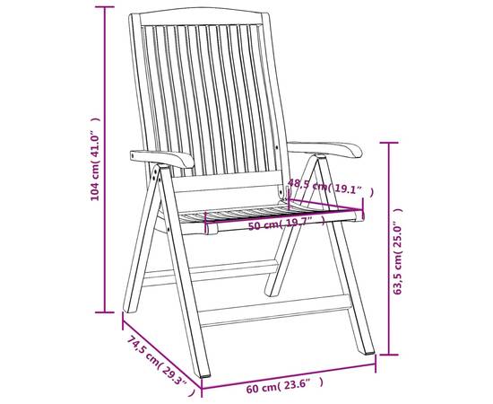 Scaune de grădină, 8 buc., lemn masiv de tec, 7 image
