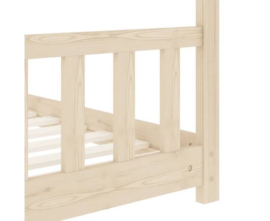 Cadru de pat pentru copii, 70 x 140 cm, lemn masiv de pin, 7 image